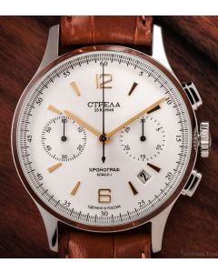 Strela Chronograph Agent 38mm - mit Metall- und Lederband - letzte Exemplare!