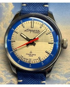 Strela 1965 Blue Sky 40mm Poljot 2609 mit RIOS1931 Ersatzband
