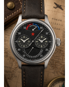 Red Star Traveller Automatik Dual Time, Retrogrades Datum, Gangreserve