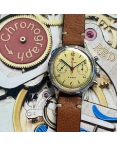 Red Star Seagull 1963 38mm Airforce Chronograph ST19, Acryl, mit 3 Bändern