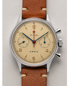 Legendär: Red Star Seagull 1963 38mm Chronograph ST19, Acryl, 3 Bänder