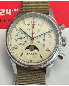 Red Star Seagull 1963 Mondphase Chronograph 40mm, 3 Bänder