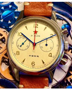 Red Star 1963 Air Force Chronograph Seagull ST19 40mm Saphirglas 