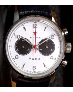 Red Star 1963 Air Force Chronograph Seagull ST19 42mm PANDA Saphirglas