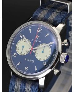 Seagull 1963 Chronograph 42mm BLUE PANDA Sapphire