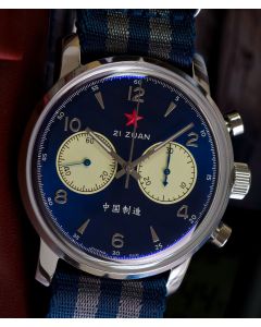 Seagull 1963 Chronograph 42mm BLUE PANDA Saphir