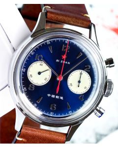 Red Star Airforce Chronograph Seagull ST19 Acrylglas 38mm