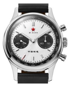 40mm Red Star Airforce Chronograph Seagull ST19, Saphir, WHITE PANDA, mit 3 Bändern