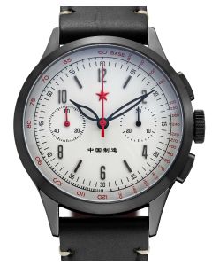 40mm Red Star Airforce Classic Chronograph Seagull ST19, Saphir, mit 3 Bändern