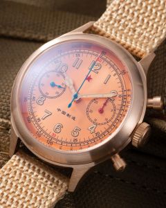 38 mm Red Star Airforce Bronze Chronograph Seagull ST19
