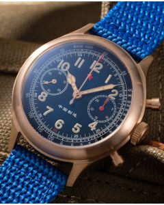 38 mm Red Star Airforce Bronze Chronograph Seagull ST19