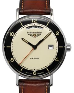 Bauhaus Aviation Vintage Pilot Automatik Tag-Datum