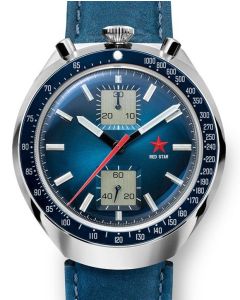 Red Star Bullhead Chronograph mit Leder und Metallband