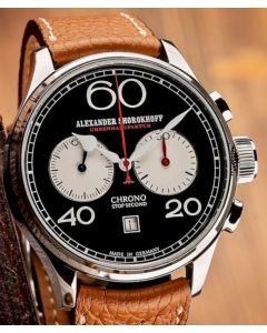 Alexander Shorokhoff Chronograph, gold plated Poljot 3133 - last pieces!