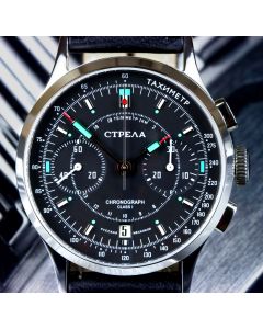 STRELA Chronograph 38mm Saphir Poljot 3133 - letztes Exemplar!