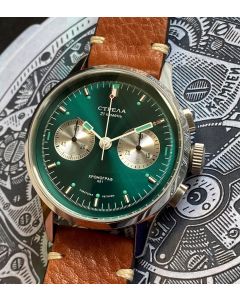 Strela Chronograph Cosmos Panda Green