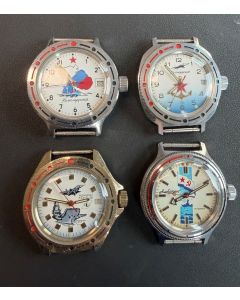4 Vostok Handaufzug & Automatik als Ersatzteilspender