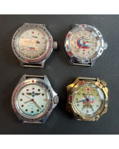4 Vostok Handaufzug & Automatik als Ersatzteilspender