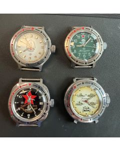 4 Vostok Handaufzug & Automatik als Ersatzteilspender