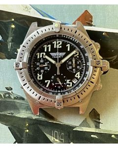 Poljot Chronograph Jetfighter - 24Std - mit Glasboden. Seltenes Einzelstück!