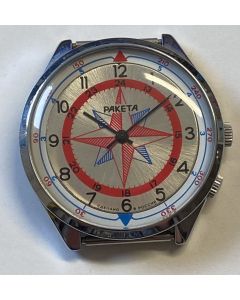 Raketa manual winding windrose with moveable lunette