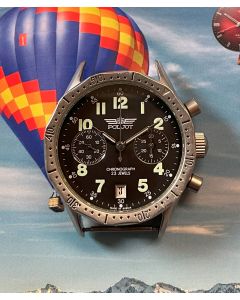 Poljot Chronograph Airforce, slightly used, freshly serviced