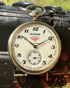 Molnija Taschenuhr Eisenbahn, selten geworden!