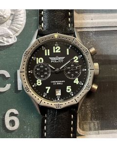 Poljot Chronograph Airforce, unworn, freshly serviced!!