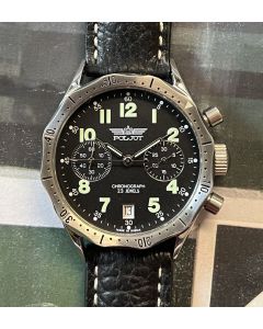 Poljot Chronograph Luftwaffe, überholt, leichte Tragespuren
