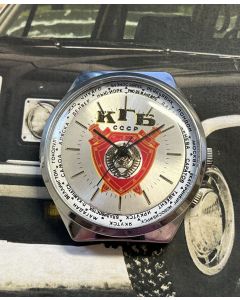 Raketa Russian handwinding worldtime watch KGB CCCP