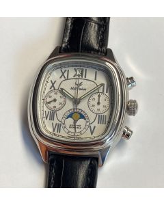 Maktime Mondphase Chronograph White Moon Poljot 31679