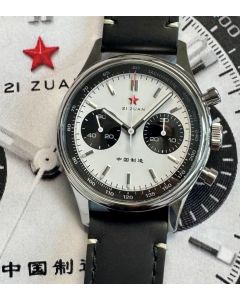 Red Star Seagull 1963 White Panda Chronograph 40mm