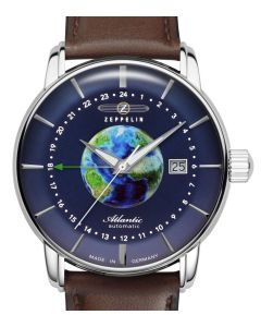 Zeppelin Atlantic Automatic GMT with additional RIOS1931 Inzell leather strap!