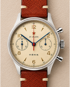 Red Star Seagull 1963 Chronograph 38mm, ST19, Saphir, 3 Bänder