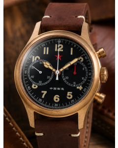 Red Star Seagull 1963 Bronze 40mm Chronograph