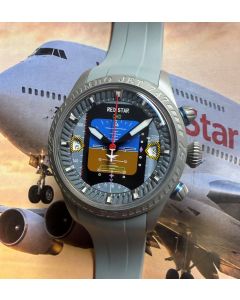 Red Star JUMBO 747 Chronograph Peacock SL4609 - Kautschuk & Lederband