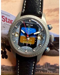 Red Star JUMBO 747 Chronograph Peacock SL4609 - Kautschuk & Lederband