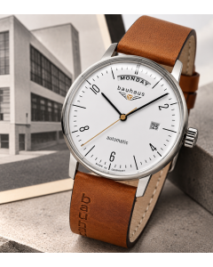 Neu! Bauhaus Pure Automatik Tag-Datum incl. RIOS1931 Inzell Ersatzband!