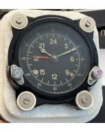 Rarität! CCCP Flugzeug Borduhr 55M, 24-Stundenuhr - 195 Stunden Gangreserve!