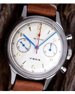 Seagull 1963 Red Star 38mm Chronograph, Acryl, frühere Generation, letzte Stücke!