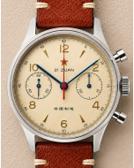 Red Star Seagull 1963 Chronograph 38mm, ST19, Saphir, 3 Bänder
