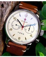 Red Star Seagull 1963 42mm Chronograph ST19, Sapphire, 3 straps
