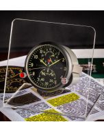 Aircraft Clock AY-C, including Plexi-Holder, MIG 29, CCCP, 72 hours power reserve