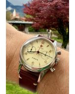 Red Star Seagull 1963 40mm Chronograph ST19, Saphir, 3 Bänder