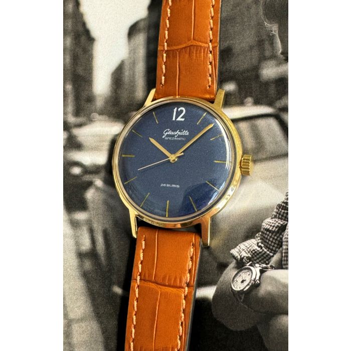 Chronograph Gub GlashÃ¼tte Uhren Watches Union GlashÃ¼tte Blau