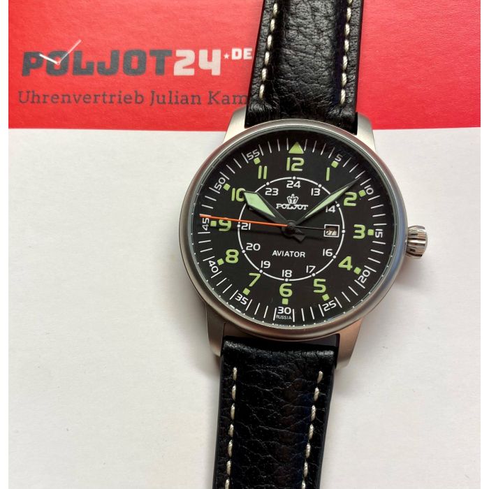 Poljot Handaufzug Fliegeruhr Zarja Z2014A | Poljot 24