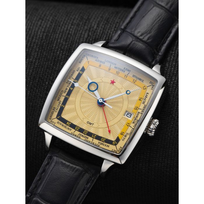 Red Star GMT Automatik NH34 7691G-B Seagull Seagull1963 Red
