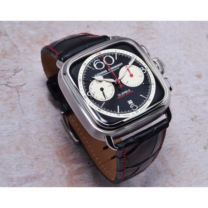 AS.SR01-4 Alexander Shorokhoff Avantgarde Chronograph Square and