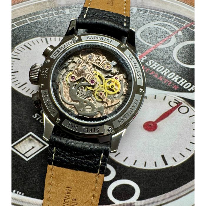 AS.C01-4 Alexander Shorokhoff Avantgarde Chronograph Poljot 3133