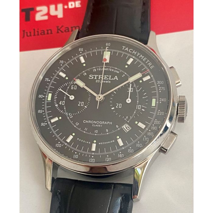 Strela Chronograph CO42LAB 42mm Poljot Kaliber 3133 Schaltradchronograph Sekonda Strela Poljot Poljot 24